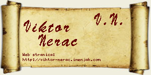 Viktor Nerac vizit kartica